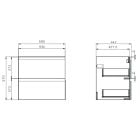 Súprava skrinka Cersanit Moduo S929-009, doska Cersanit Moduo S590-022