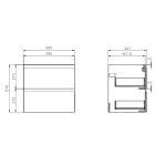 Súprava skrinka Cersanit Moduo S929-010, doska Cersanit Moduo S590-022