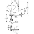 Súprava granitový drez Grohe K700 31654AP0, kuchynská batéria Grohe Minta 32321002