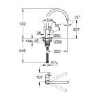 Súprava granitový drez Grohe K400 31639AP0, kuchynská batéria Grohe Bauloop 31368001