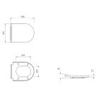Set WC misa Cersanit Inverto K671-001, podomietková konštrukcia Cersanit Tech Line Opti K97-492, K98-0187, K97-497