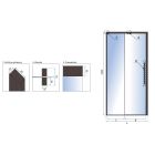 Set sprchové dvere Rea Rapid Slide REAK6404, stena sprchovacieho kúta Rea Rapid REAK6422