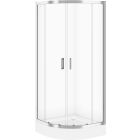 Set sprchovací kút Cersanit Arteco S157-001, polkruhová sprchová vanička Cersanit Tako S204-003