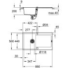 Súprava granitový drez Grohe K500 31644AP0, kuchynská batéria Grohe Start 30531DC1