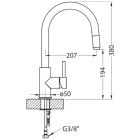 Súprava granitový drez Alveus Cadit 1131359, kuchynská batéria Alveus Delos 1129020