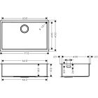 Súprava nerezový drez Hansgrohe S 71 43428800, kuchynská batéria Hansgrohe Talis M54 72803800, 43921800