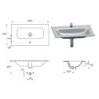 Súprava skrinka Cersanit Moduo S590-008-ECO, umývadlo Cersanit Moduo K116-044-ECO