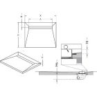 Set sprchový odtok Radaway 5DLA1008A, sprchový odtokový rošt Radaway Steel 5R075S, 5SL1