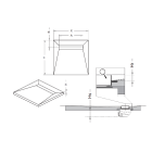 Set sprchová vanička pod dlažbu Radaway 5CL1212A, sprchový odtokový rošt Radaway Rain 5R095R, 5SL1