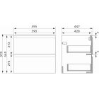 Súprava skrinka Cersanit Moduo S590-068-DSM, skrinka Cersanit Moduo K116-020, S590-023