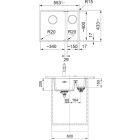 Súprava granitový drez Franke Maris 125.0687.265, kuchynská batéria Franke Pescara L Slide-In 115.0538.940