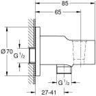 Súprava vaňová/sprchová batéria Grohe Start 23558002, horná/hlavová sprcha Grohe Vitalio Start Shower System 26815000, 27851000, 26962001, 2794610E, 28741002