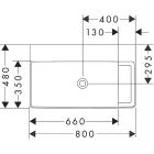 Súprava skrinka Hansgrohe Xelu Q 54028670, umývadlo Hansgrohe Xelu Q 61026450