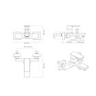 Súprava vaňová/sprchová batéria Oltens Hadsel 34006100, držiak na sprchu Oltens Hald 37403100, 37200100, 37111100