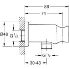 Súprava horná sprcha so sprchovacím ramenom Grohe Rainshower 26558GL0, vaňová/sprchová batéria Grohe Essence 24058GL1, 26574GL0, 26658GL0, 28362GL1