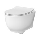 Súprava WC misa s pomaly sa sklápajúcim sedadlom Cersanit Luna S701-871, súprava stojan s tlačidlom Cersanit S701-778