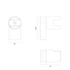 Súprava sprchová hlavica Oltens Ume 37106810, držiak na sprchu Oltens Gide 37403810, 37203800