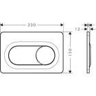 Súprava WC misa s pomaly sa sklápajúcim sedadlom Hansgrohe GladeLake S 60309450, podomietková konštrukcia Hansgrohe iFrame universal 01022180, 66002450