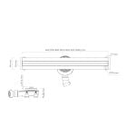 Súprava sprchový odtokový rošt Oltens Langan Slim 30014300, kryt lineárneho odtoku Oltens Langan Slim 30018800