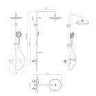 Súprava sprchová súprava Oltens Vatten 36505800, výtoková rúra batérie Oltens Numa 39106800