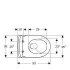 Súprava WC misa s pomaly sa sklápajúcim sedadlom Geberit iCon 503.046.00.1, podomietková konštrukcia Geberit Duofix 111.320.00.6, 111.815.00.1, 156.050.00.1