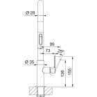 Súprava kuchynská batéria Franke Maris Slim Clear Water J Pull-Out 120.0736.601, dávkovač tekutín Franke Atlas 112.0717.105