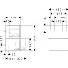 Súprava skrinka Hansgrohe Xilesa E 54290780, umývadlo Hansgrohe Xanuia Q 60131450
