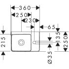 Súprava skrinka Hansgrohe Xilesa E 54244760, umývadlo Hansgrohe Xelu Q 60314450