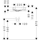 Súprava skrinka Hansgrohe Xilesa E 54244760, umývadlo Hansgrohe Xelu Q 60314450