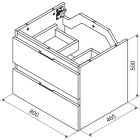 Súprava korpus skrinky Excellent Tuto 2.0 MLEX.2172.800.BKBL, umývadlo Excellent As CEEX.3617.800.WH, MLEX.2151.800.02.BK