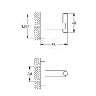 Súprava vešiak na uterák Grohe Start Cube 40961DC0, lepidlo Grohe QuickGlue 41127000