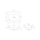 Súprava skrinka Oltens Lun 60027900, umývadlo Oltens Kalla 40207000