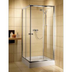 Radaway Classic C sprchovací kút 90x90 cm obdĺžniková biela matné/priehľadné sklo 30050-04-01