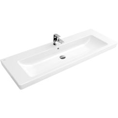 Villeroy & Boch Subway 2.0 umývadlo 130x47 cm obdĺžnik klasické umývadlo-umývadlo na nábytok-umývadlo s doskou biela 7176D001