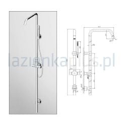 Zucchetti Isy kolumna natryskowa shower ZD1058.W