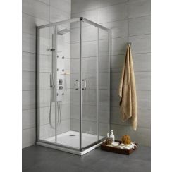 Radaway Premium Plus C sprchovací kút 90x90 cm obdĺžniková chromová lesklé/vzorované sklo 30453-01-06N