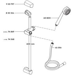 Kludi Zenta upevnenie tyče 8303140500