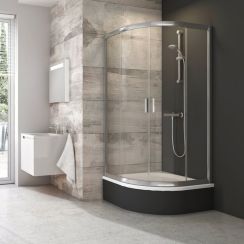 Ravak Blix sprchovací kút 90x90 cm polkruhová hliníková / 3B270C40ZH