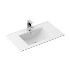 Rea Dafne umývadlo 76x46.5 cm obdĺžnik vstavané umývadlo biela REA-U0040