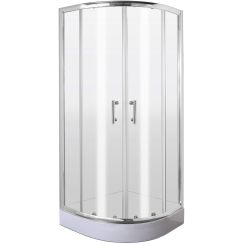 Deante Jasmin sprchovací kút 80x80 cm polkruhová chromová lesklé/priehľadné sklo KGJ052P