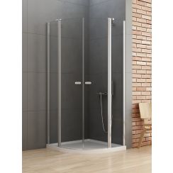 New Trendy New Soleo sprchovací kút 90x90 cm polkruhová chromová lesklé/priehľadné sklo K-0419