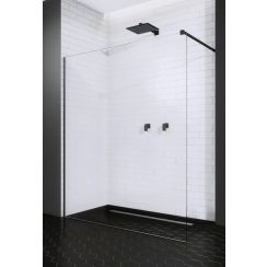 Radaway Modo New Black II stena sprchovacieho kúta 110 cm čierna matný/sklo priehľadné 389114-54-01