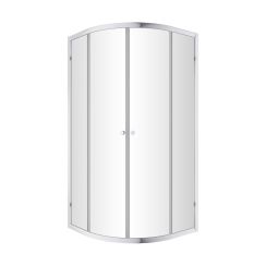 Omnires Bronx sprchovací kút 100x80 cm polkruhová chromová lesklé/priehľadné sklo S203080/100CRTR