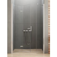 New Trendy New Soleo sprchové dvere 140 cm skladané chróm lesklá/priehľadné sklo D-0154A/D-0096B