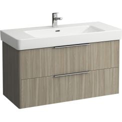 Laufen Base skrinka 101x43.8x51.5 cm závesná kúpeľňová skrinka pod umývadlo svetlý brest H4024521102621