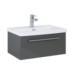 Elita Kwadro Plus skrinka 59.6x39.6x26.5 cm závesné pod umývadlo antracitová 166788