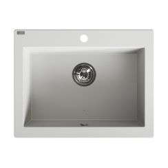 Laveo Komodo granitový drez 63.5x49 cm biela SBK 610T