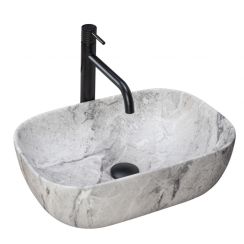 Rea Livia umývadlo 46.5x33.5 cm obdĺžnik pultové umývadlo REA-U3800