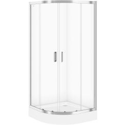 Cersanit Arteco sprchovací kút 90x90 cm polkruhová chromová lesklé/priehľadné sklo S157-002
