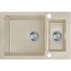 Laveo Celia granitový drez 65x44 cm béžová SBC430T